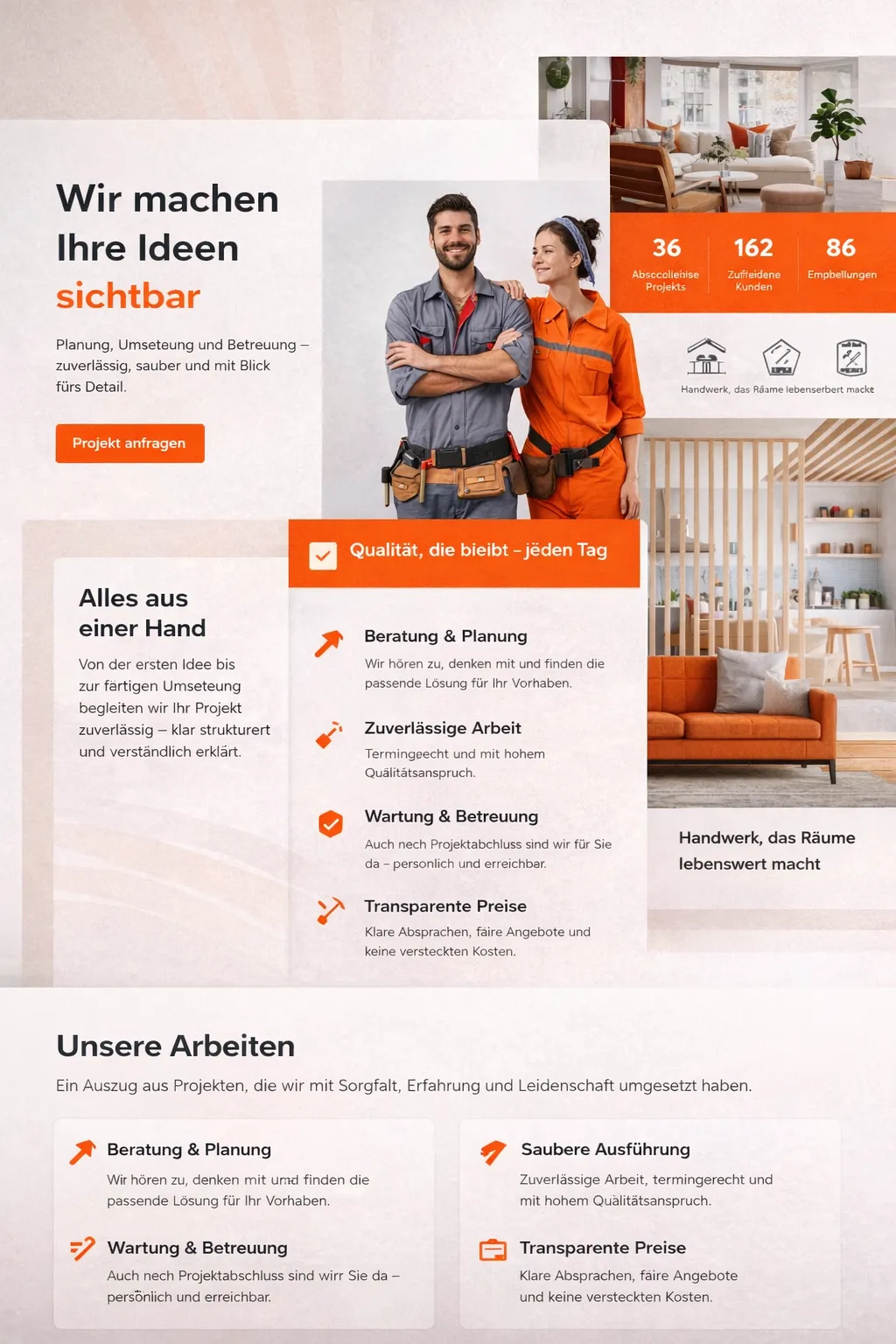 Demo Website für Handwerker