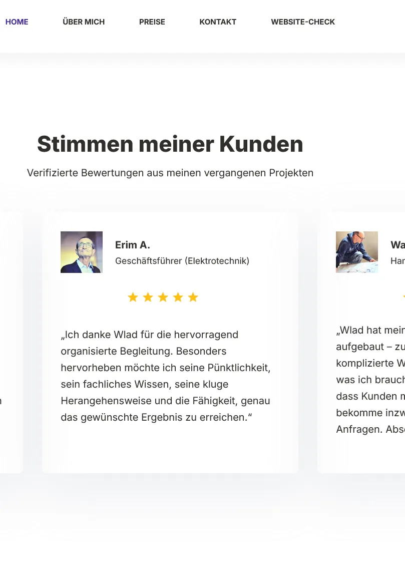 Kundenstimmen - Dein Webbegleiter